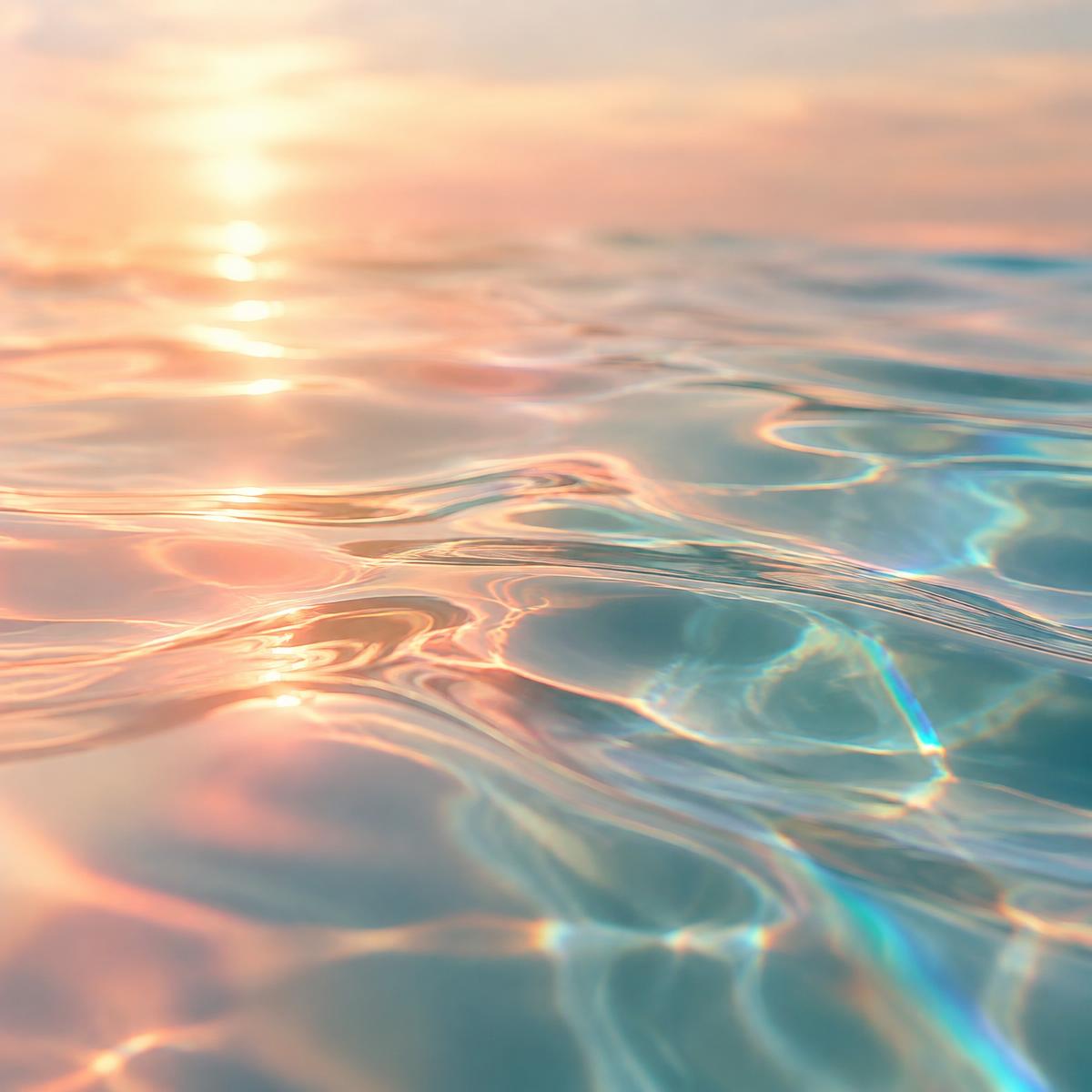 Warm sunlight reflecting on gentle water